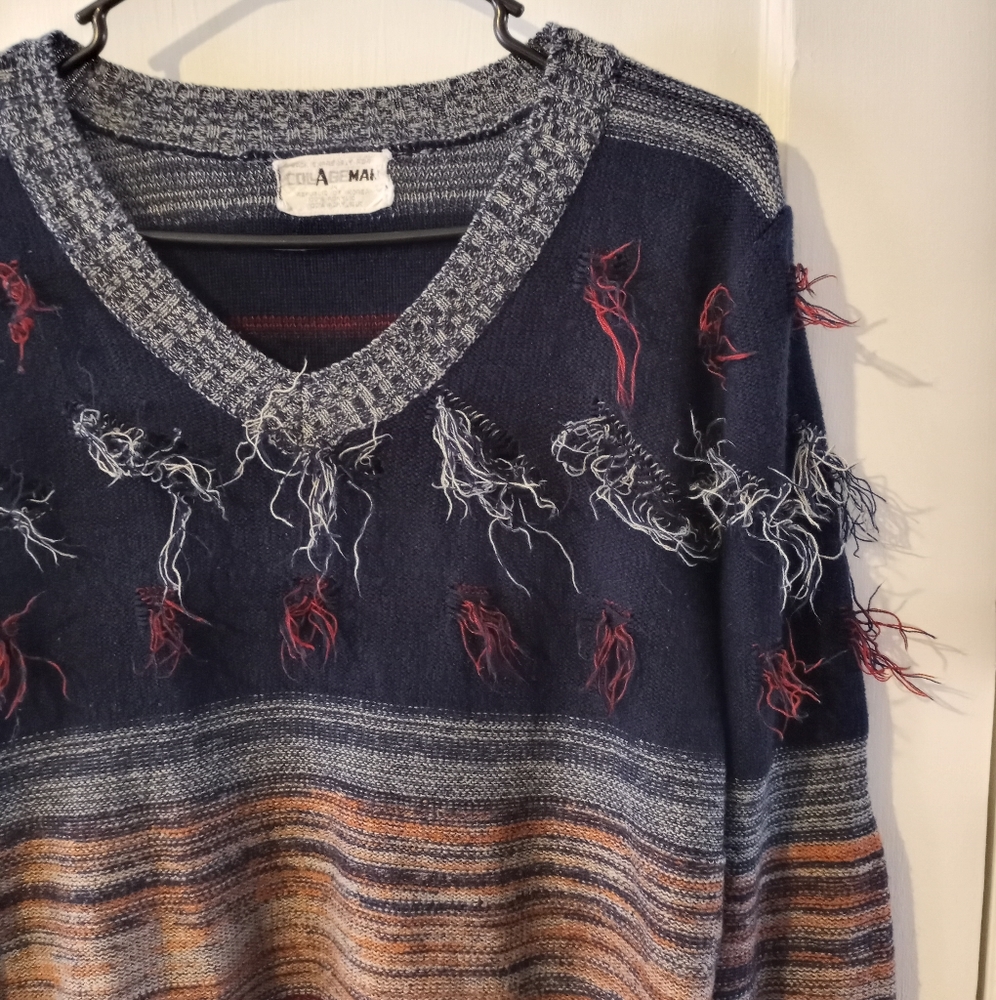 Collageman Vintage 1970s Fringe Sweater - image 4